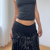 Vintage Italian Mesh Sequin Skirt (S/M)