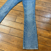 Vintage Y2k Jeans with rhinestones detailing (XS)