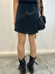 Vintage Sheer Black Avant Garde Draped Mini Dress (XS/S)