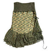 Vintage Silk Mesh Asymmetric Skirt (S)