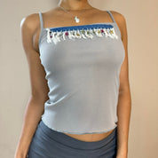 Vintage Ribbed Cami with Sequins (XS/S)