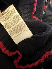 Vintage Save the Queen! Black Medieval Embroidered Knit Longsleeve (S)
