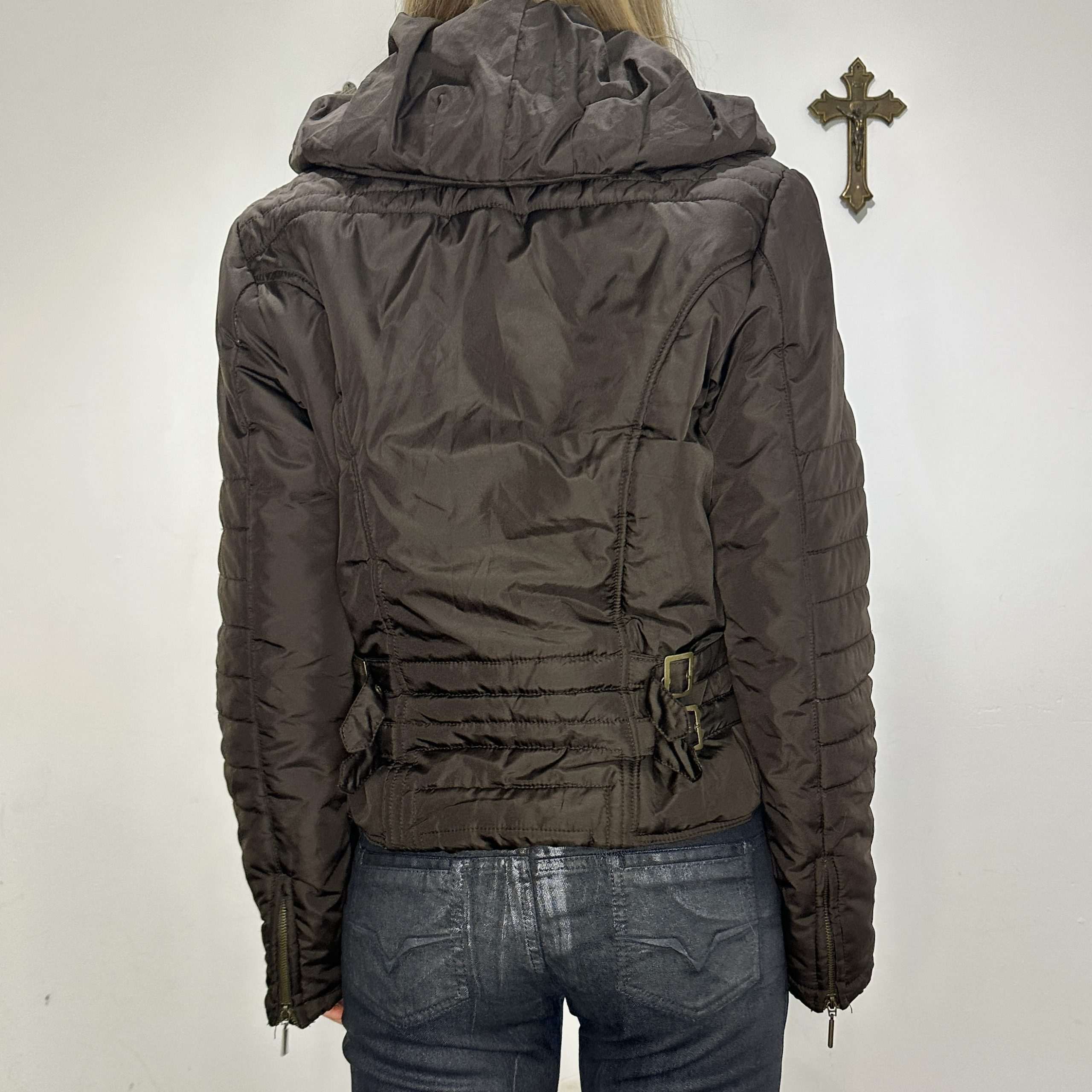 Vintage Cropped Utility Puffer Coat (M/L)