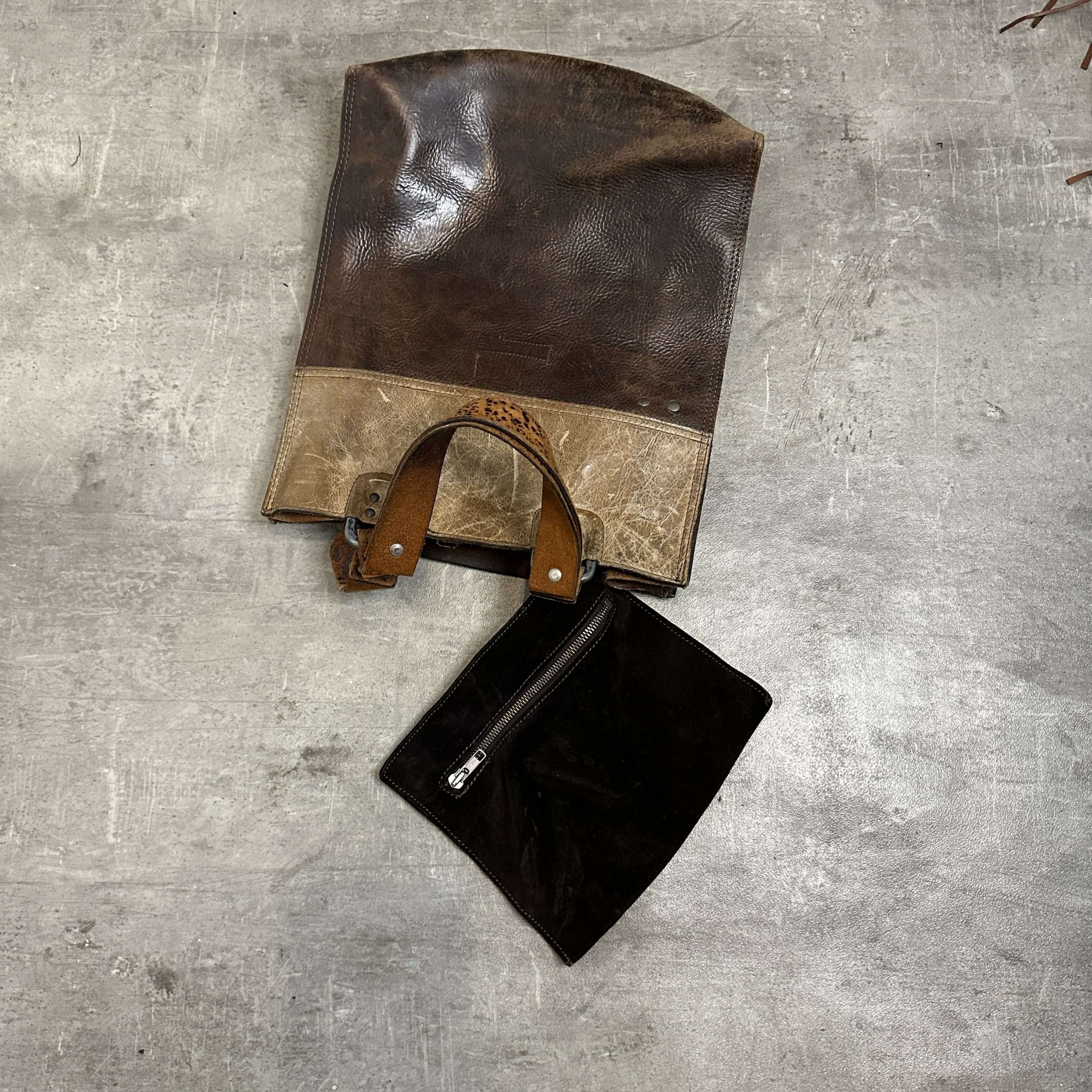 Vintage Diesel Tote Suede Bag