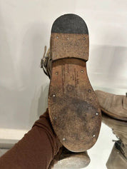 Vintage Suede AllSaints Leather Buckle Ankle Boots (UK 5 EU 38 US 7)