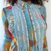 Vintage French Ruffle Mesh Blouse (S)