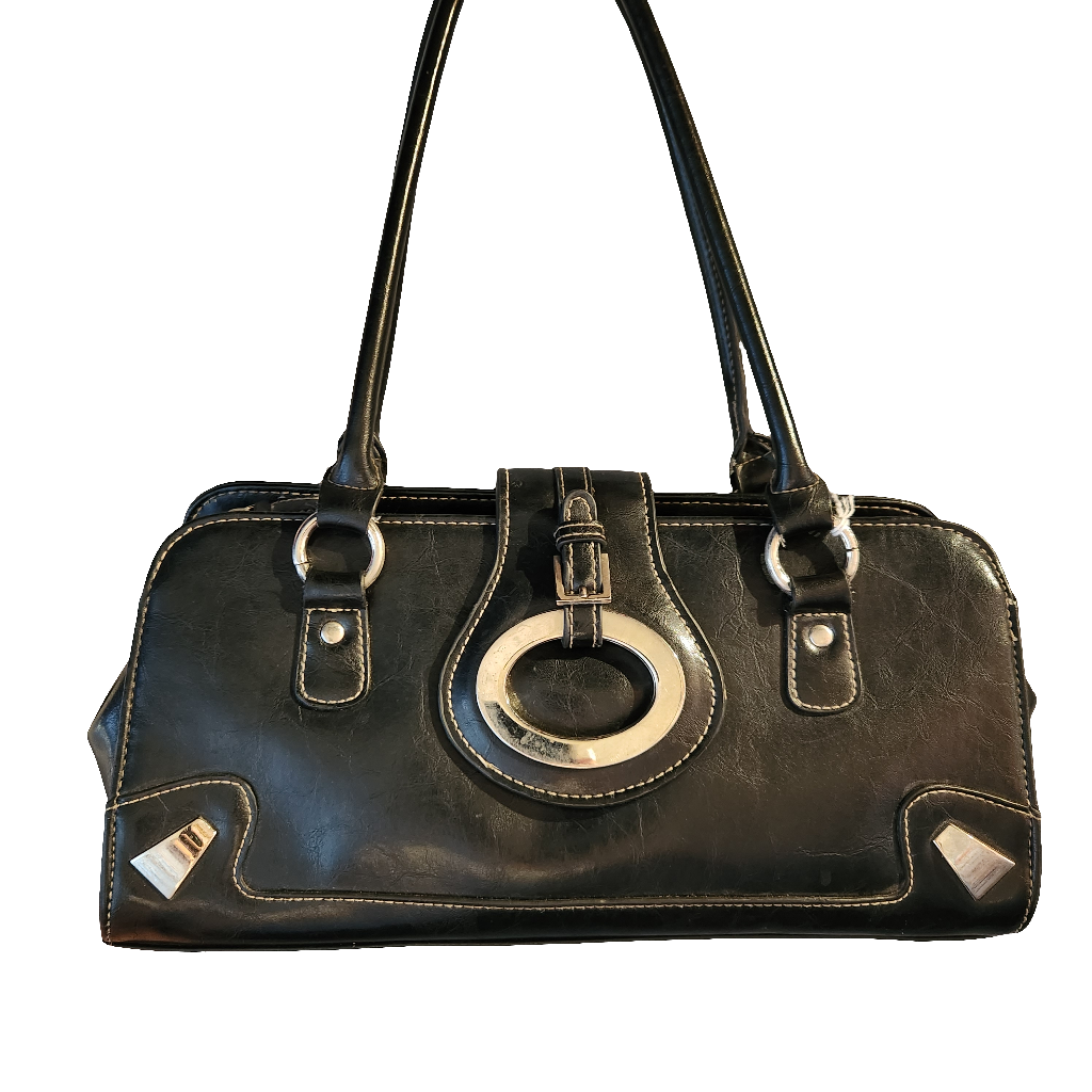 Black Leather Shoulder Bag