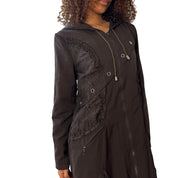 Vintage Deadstock Brown Hooded Maxi Coat (S)