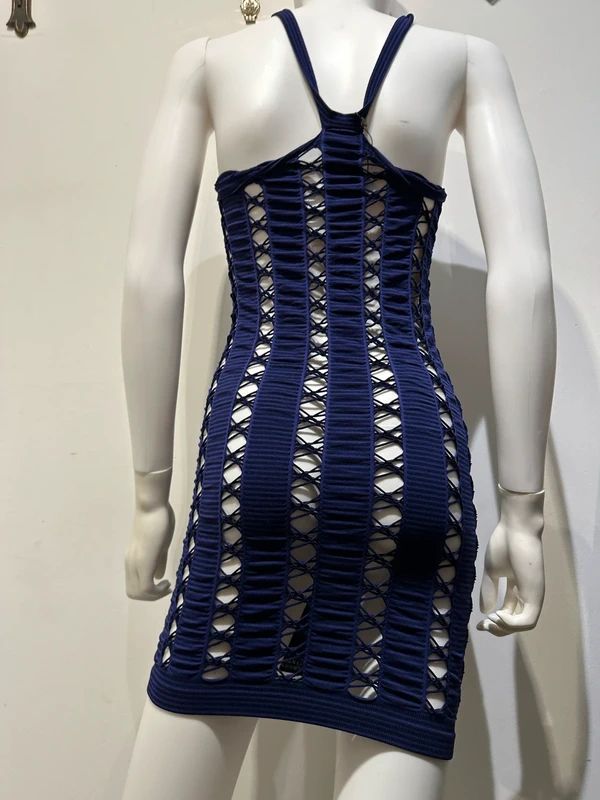 Vintage 2000s Y2K Subversive Cyber Purple Dress Top