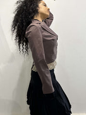 Vintage Gothic Lace Up Back Jacket (M)