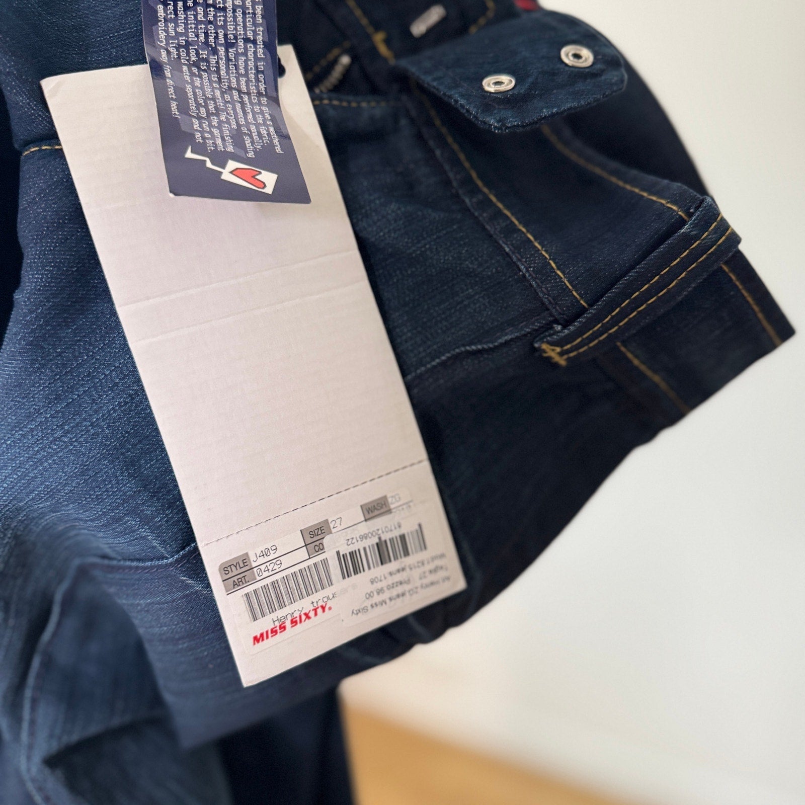 Deadstock Miss Sixty Dark Wash Bootcut Jeans (XS/S)