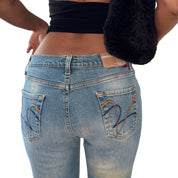 Vintage Italian Light Wash Flare Jeans (S)