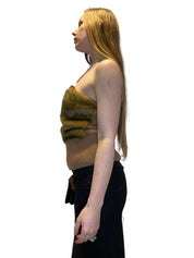 Faux Fur Mini Skirt (S/M) / Y2K Fur Bandeau Top (L)