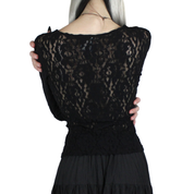 90s Black Lace Top (M)