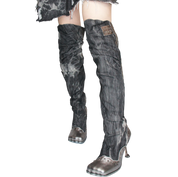 Dark Gray Knee High Boots (5-13)