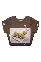 Brown Toast Custard Pastries Top [ ♡⊹˚₊