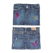 Japanese Denim Butterfly Mini Skirt (S)