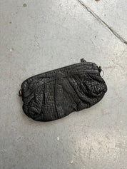 Vintage Diesel Black Leather steampunk Clutch Bag