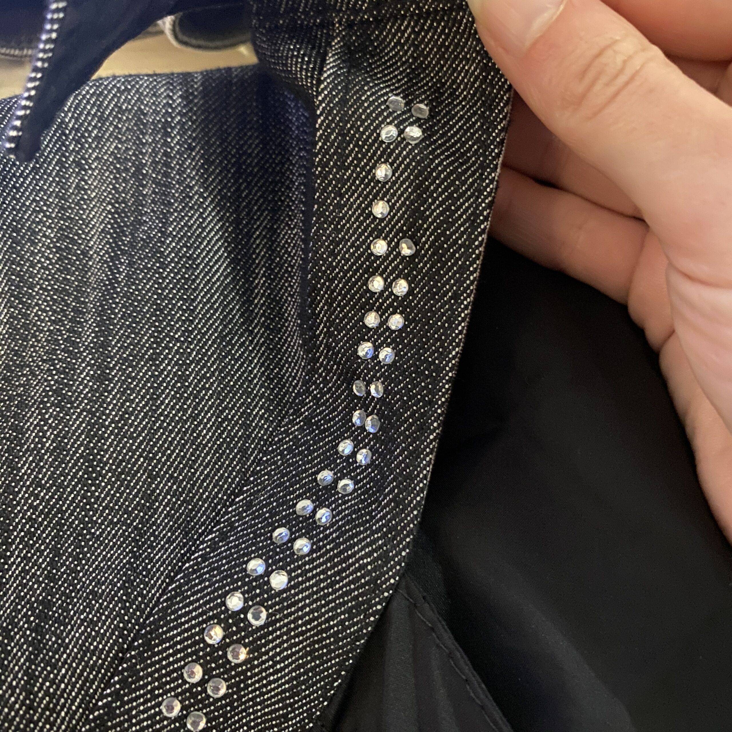 Y2K Rhinestone Button up Blouse (S)