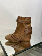 Vintage Fly Leather Wedge Ankle Boots ( US 7-7.5)