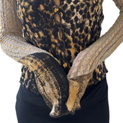 Roberta Scarpa Italian Textured Mesh Top (S/M)