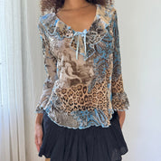 Vintage French Mesh Renaissance Top (M/L)