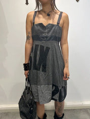 Vintage Parisian Archive Utility Midi Dress (M)