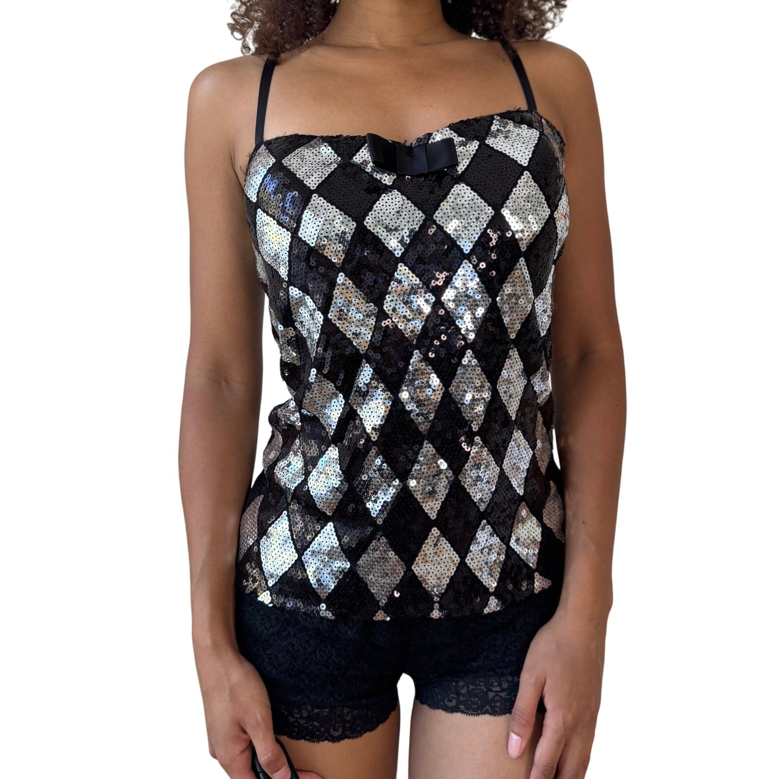 Vintage Sequin Harlequin Cami (S)