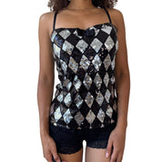 Vintage Sequin Harlequin Cami (S)