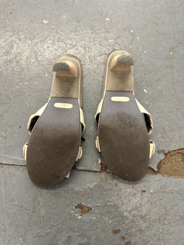 Vintage Diesel Leather Suede Open Toe Slip on Heels (UK 5-5.5)