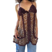 Vintage Cheetah Babydoll Top (S/M)