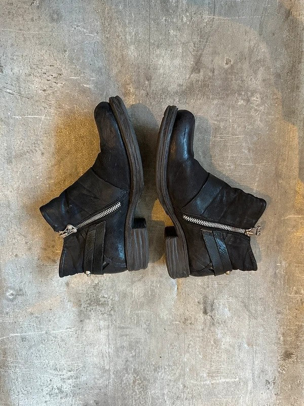 Vintage Airstep AS.98 Moto Biker Black Ankle Boots (US 6-6.5)