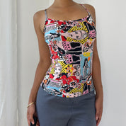 Y2K Pop Art Slinky Tank (S/M)