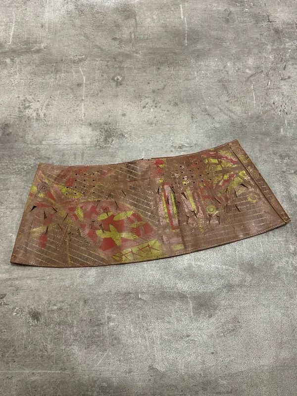 Vintage OHDD Save The Queen! Bespoke Leather Zip Belt (S)
