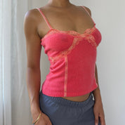 Vintage Wool Blend Lace Trim Cami (S)