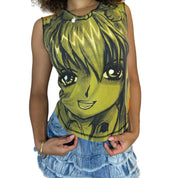 Vintage 00s manga graphic baby tank (M)