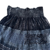 Vintage Italian Patchwork Midi Skirt (M)