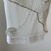 Vintage Italian Mesh & Crochet Patchwork Tank (XS/S)