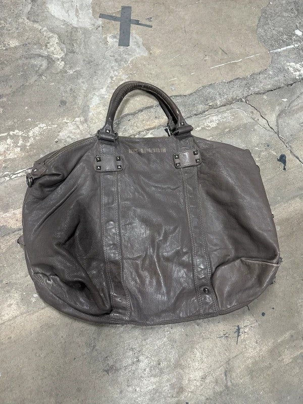 Vintage IKKS Studded 2010s Oversized Leather Bag