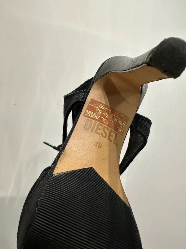 Vintage Diesel Lace up Open Toe Strap Stiletto Heels (US 8)