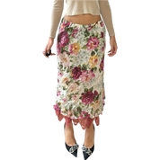 Italian Vintage Romcom Floral Skirt (S)