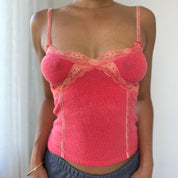 Vintage Wool Blend Lace Trim Cami (S)