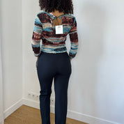 Vintage Italian Cityscape Mesh Long Sleeves (M)