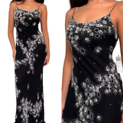 Deadstock Silk Beaded Maxi Dress (S/M)