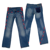 Marithe Francois Girbaud 2000s Ribbon Flare Jeans (M)