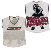 Hysteric Glamour Mesh Graphic Jersey Top (XS/S)
