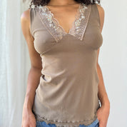 Vintage Italian Mesh Cami Top (S/M)