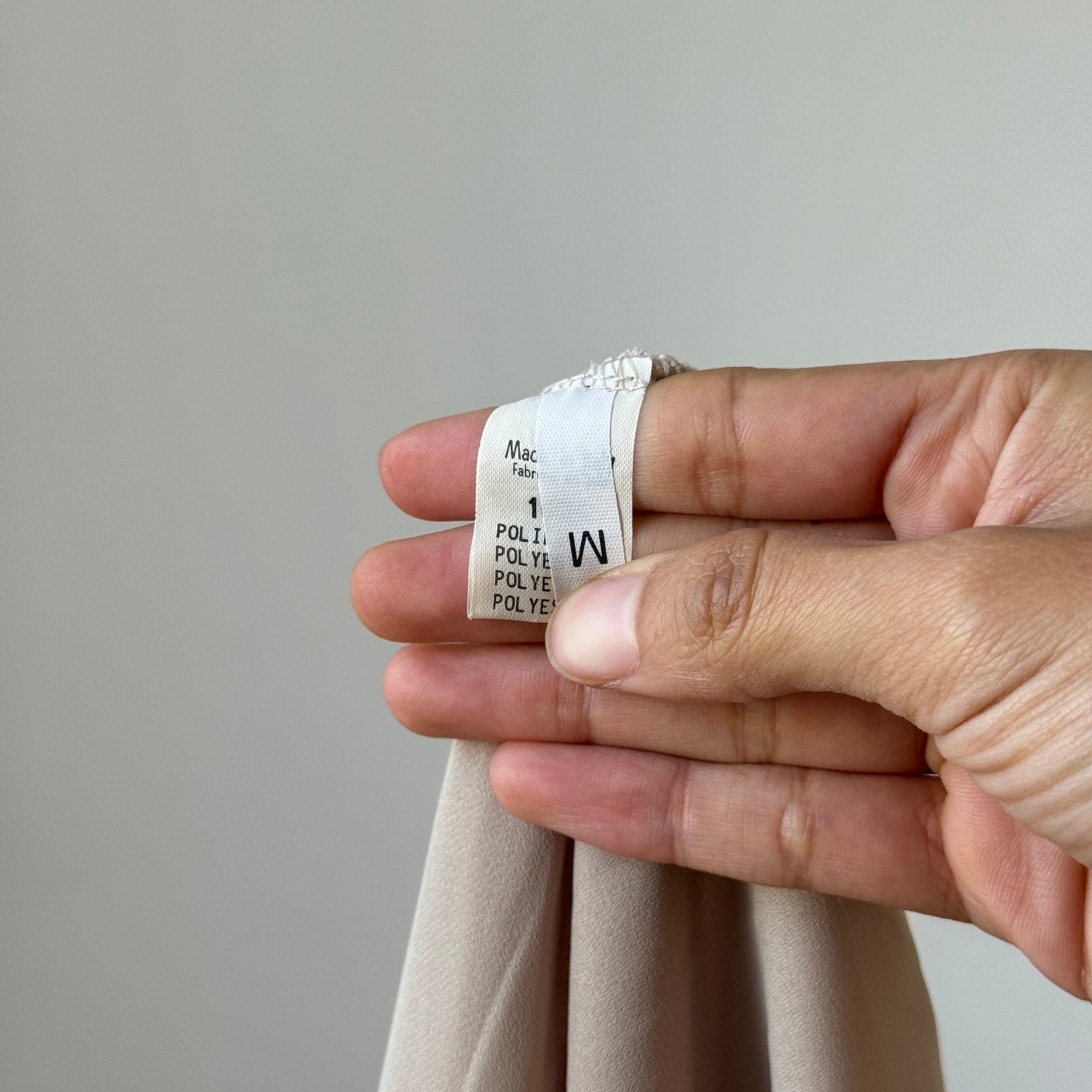 Vintage Italian Beige Mesh Ruffle Top (M)