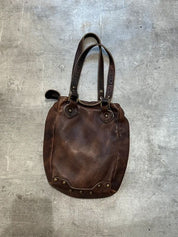 Vintage Diesel red Label Brown Leather Western Studded Shoulder Bag
