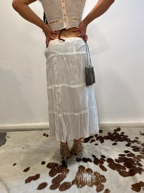 Vintage Parisian Milkmaid Midi Skirt (M UK 10-12)